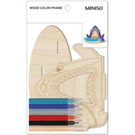 Рас­крас­ка по дереву «Miniso» 2011887612109, 13, 8х11, 6 см, акула
