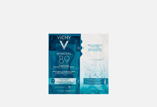 VICHY Mineral 89 экспресс-маска на тканевой основе из микроводорослей для интенсивного увлажнения и укрепления барьера кожи 29г