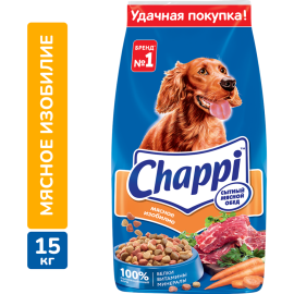 Корм для собак «Chappi» мясное изобилие, 15 кг