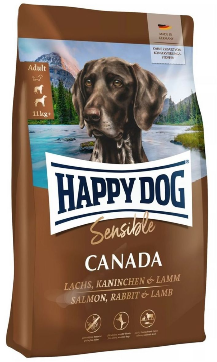 Сухой корм для собак Happy Dog Sensible Canada с лососем, кроликом и ягненком, 11 кг