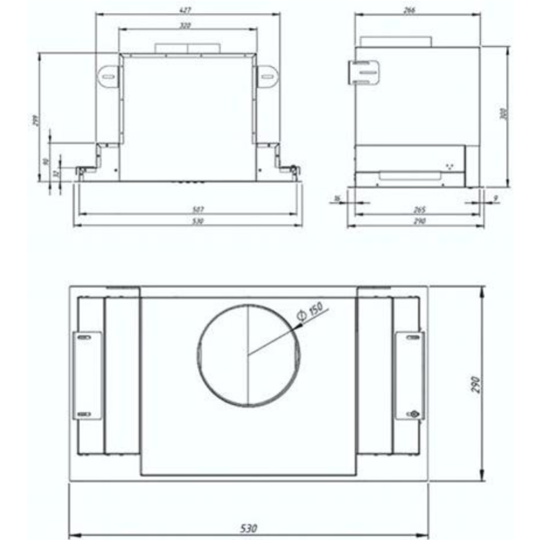 Вытяжка «Akpo» Neva Glass II 80 wk-10 белое стекло/нержавеющая сталь