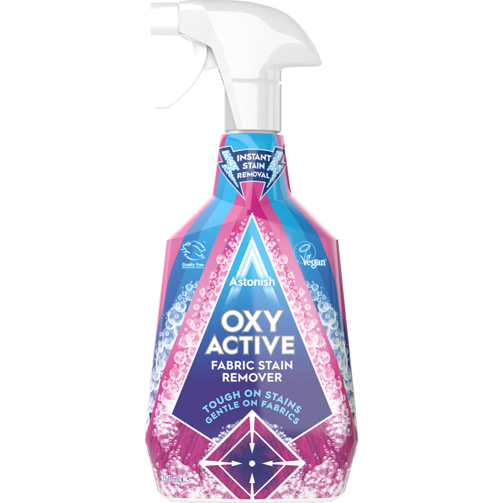 Пятновыводитель активный «Astonish» Oxy Active Fabric Stain Remover, с усилителем стирки, 750 мл