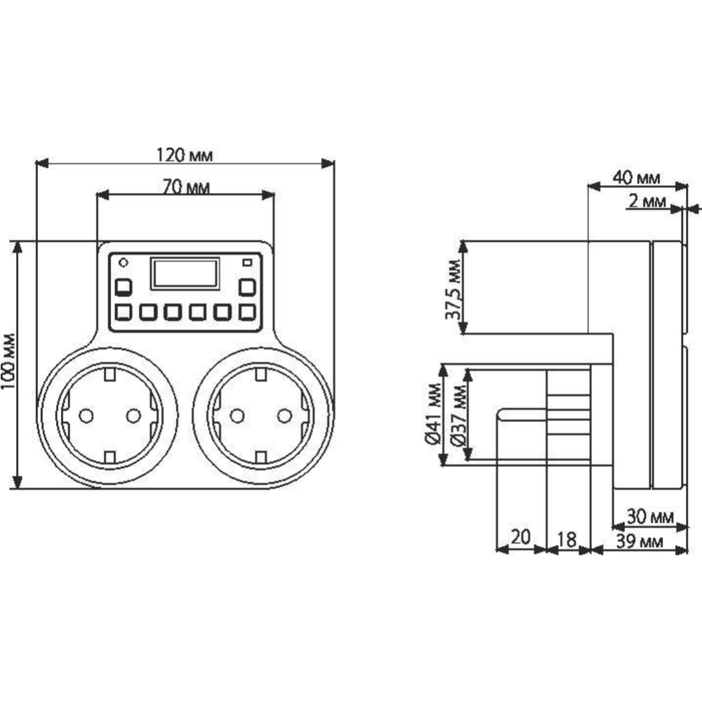 Розетка «Elektrostandard» TMH-E-5 16A x2 IP20, белый, a026138