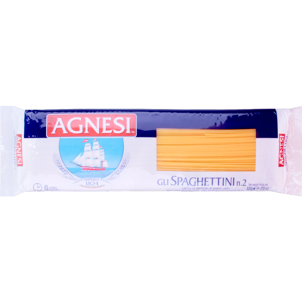 Макаронные изделия «Agnesi» Gli Spaghettini №2, 500 г #0