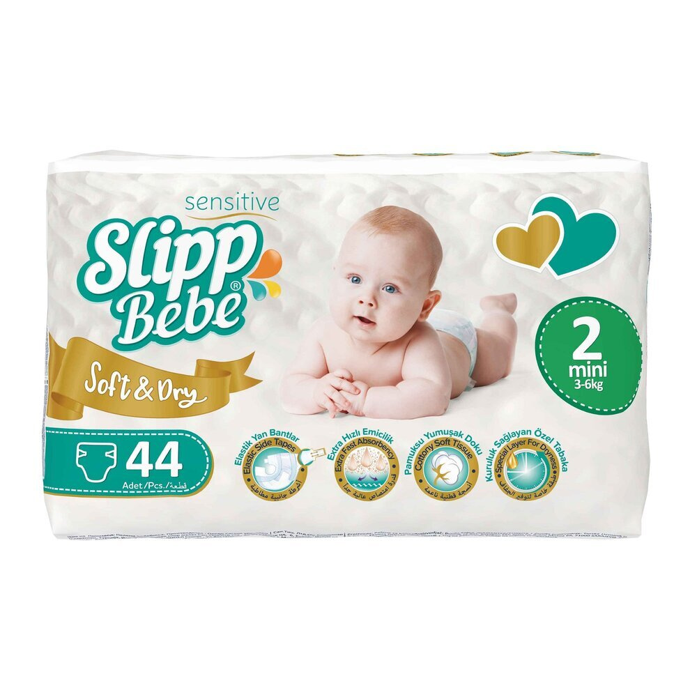 Подгузники Slipp Bebe Twin № 2 (3-6 кг) 44шт