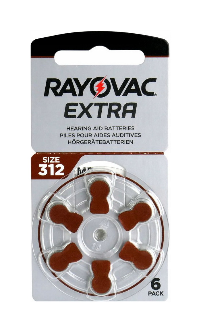 Батарейка Rayovac Extra 312 - (60шт)