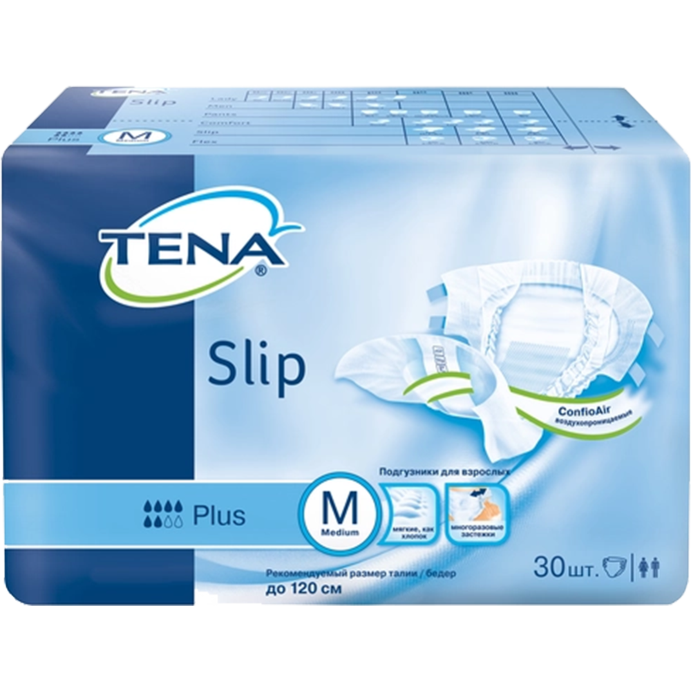 Подгузники для взрослых «Tena» Slip Plus, размер M, 30 шт