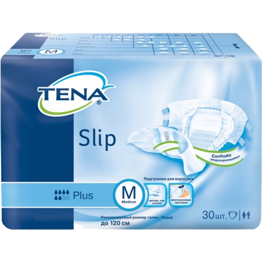 Подгузники для взрослых «Tena» Slip Plus, размер M, 30 шт