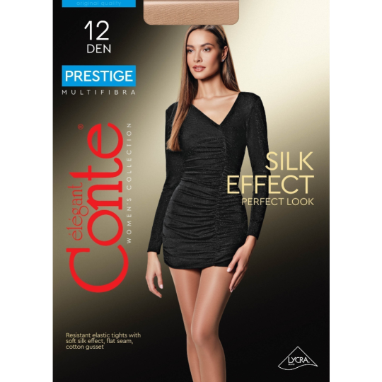 Колготки женские «Conte Elegant» Prestige, 12 den, natural, размер 3