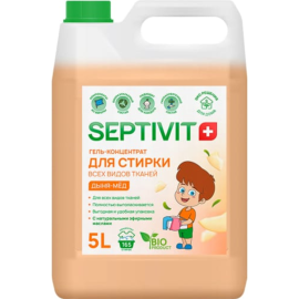 Гель для стирки «Septivit» Все виды тканей, дыня-мед, 5 л