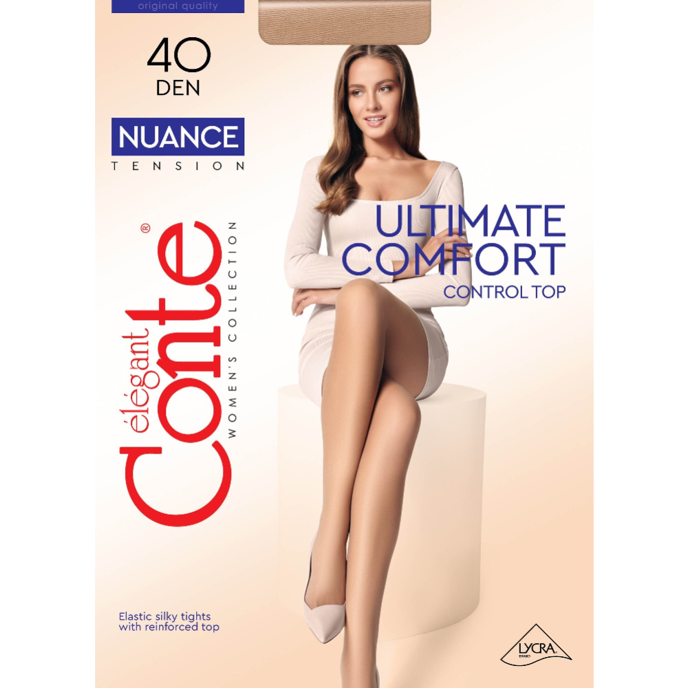 Колготки женские «Conte Elegant» Nuance, 40 den, nero, размер 4