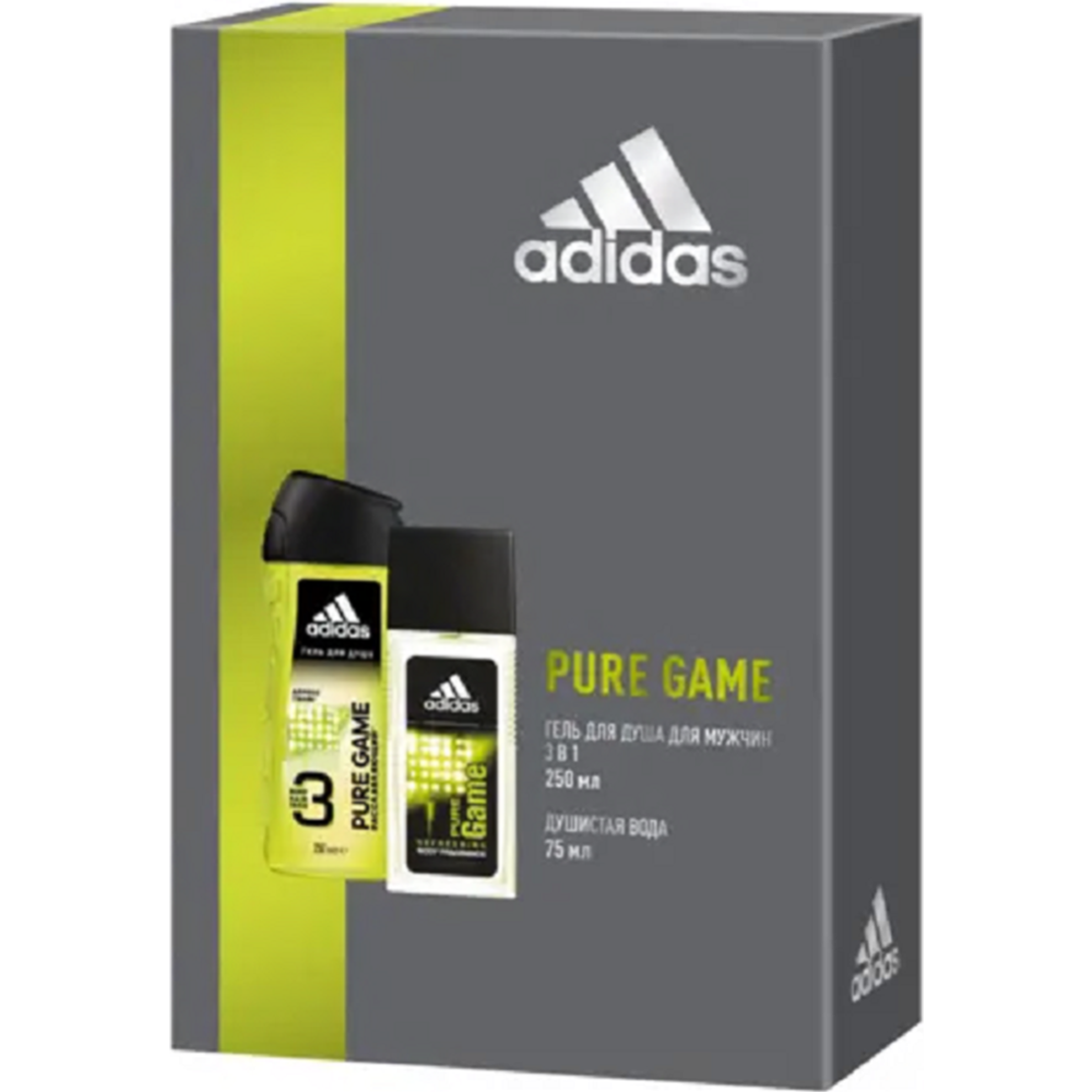 Подарочный набор «Adidas» Pure Game, душистая вода+гель для душа, 75+250 мл  купить в Минске: недорого, в рассрочку в интернет-магазине Емолл бай