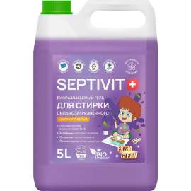 Гель для стирки «Septivit» Сильнозагрязненные цветные вещи, 5 л