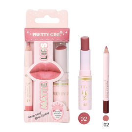 Pretty Girl  Карандаш для губ и помада 2 в 1 (орхидея) MATTE LIPS GH105-02