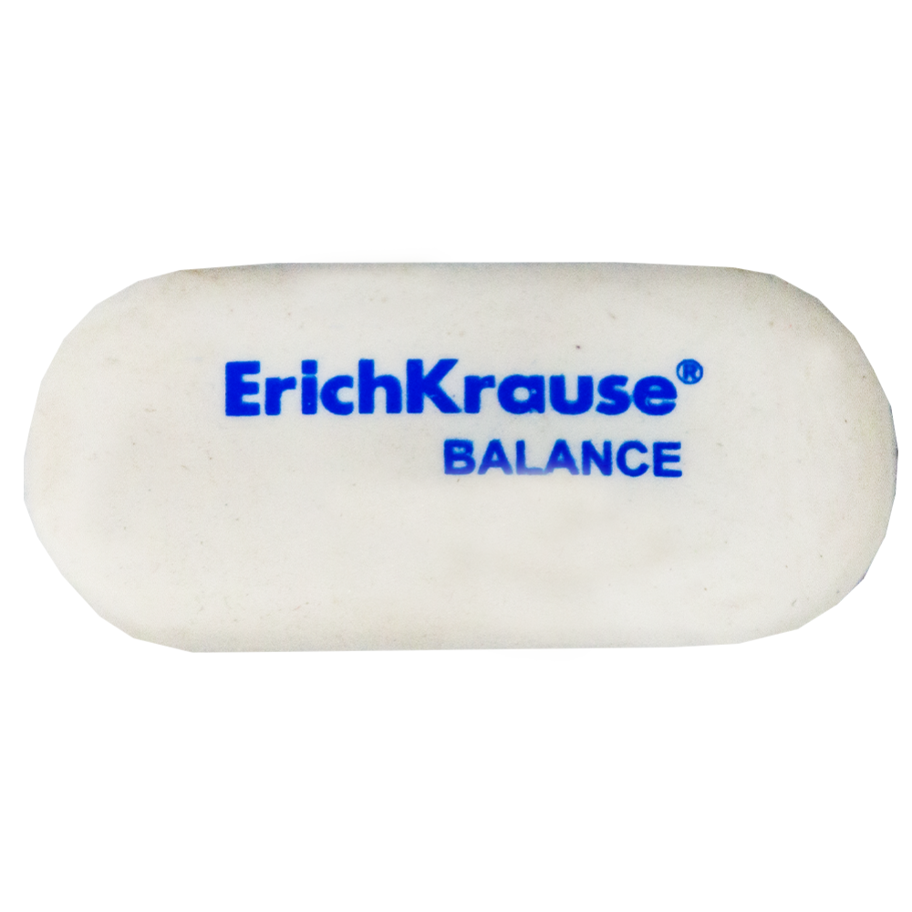 Ластик «ErichKrause» Balance, 50х23х5 мм, белый #0