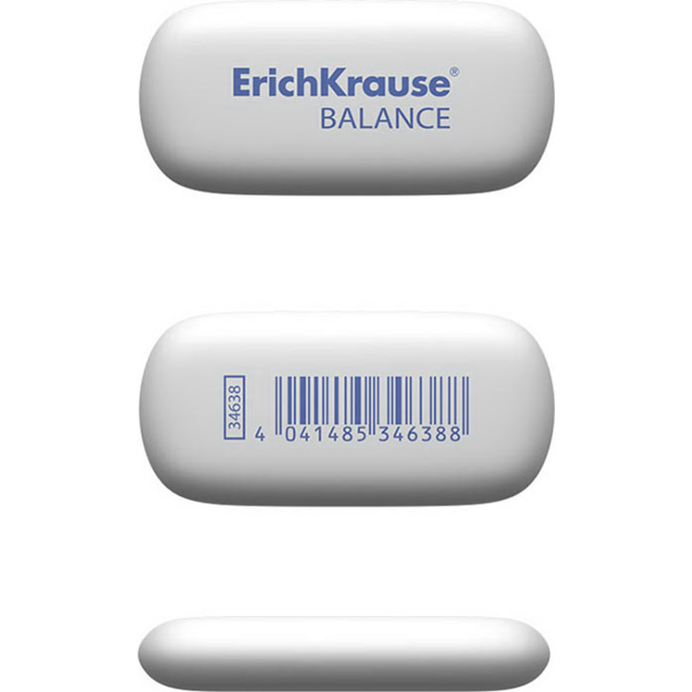 Ластик «ErichKrause» Balance, 50х23х5 мм, белый #2