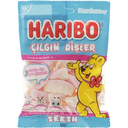 Мармелад жевательный «Haribo» зубы, с фруктовым вкусом, 80 г