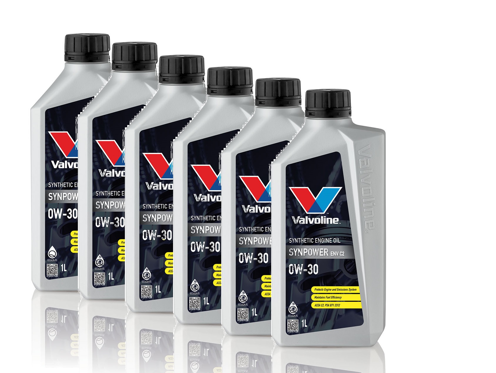 Моторное масло Valvoline SynPower ENV C2 0W-30 6л (комплект 5л+1л либо 1л х 6шт)