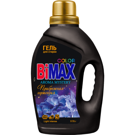 Гель для стирки «BiMax» Color Aroma Mystery, Прибрежная гортензия, 1.17 кг