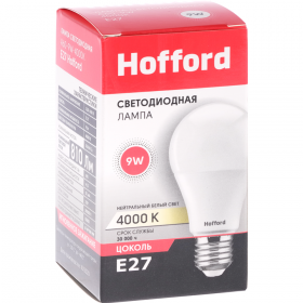 Лампа све­то­ди­од­ная «Hofford» А60, 9W, 4000K, E27