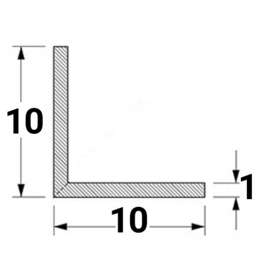 Алюминиевый уголок 10х10 2,0м серебро
