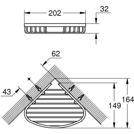 Полка для ванной «Grohe» BauCosmopolitan, 40664001