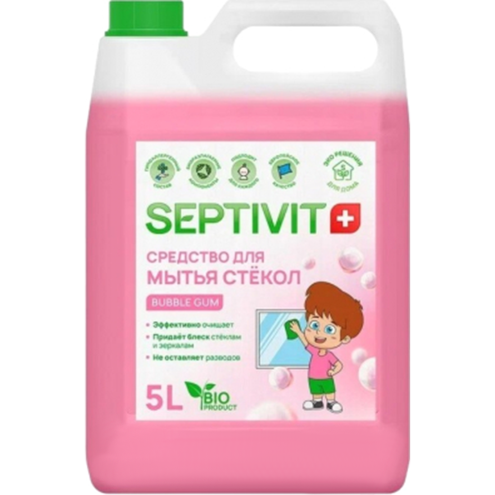 Средство для мытья стекол «Septivit» Bubble Gum, 5 л