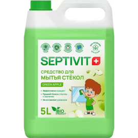 Средство для мытья стекол «Septivit» Green Apple, 5 л