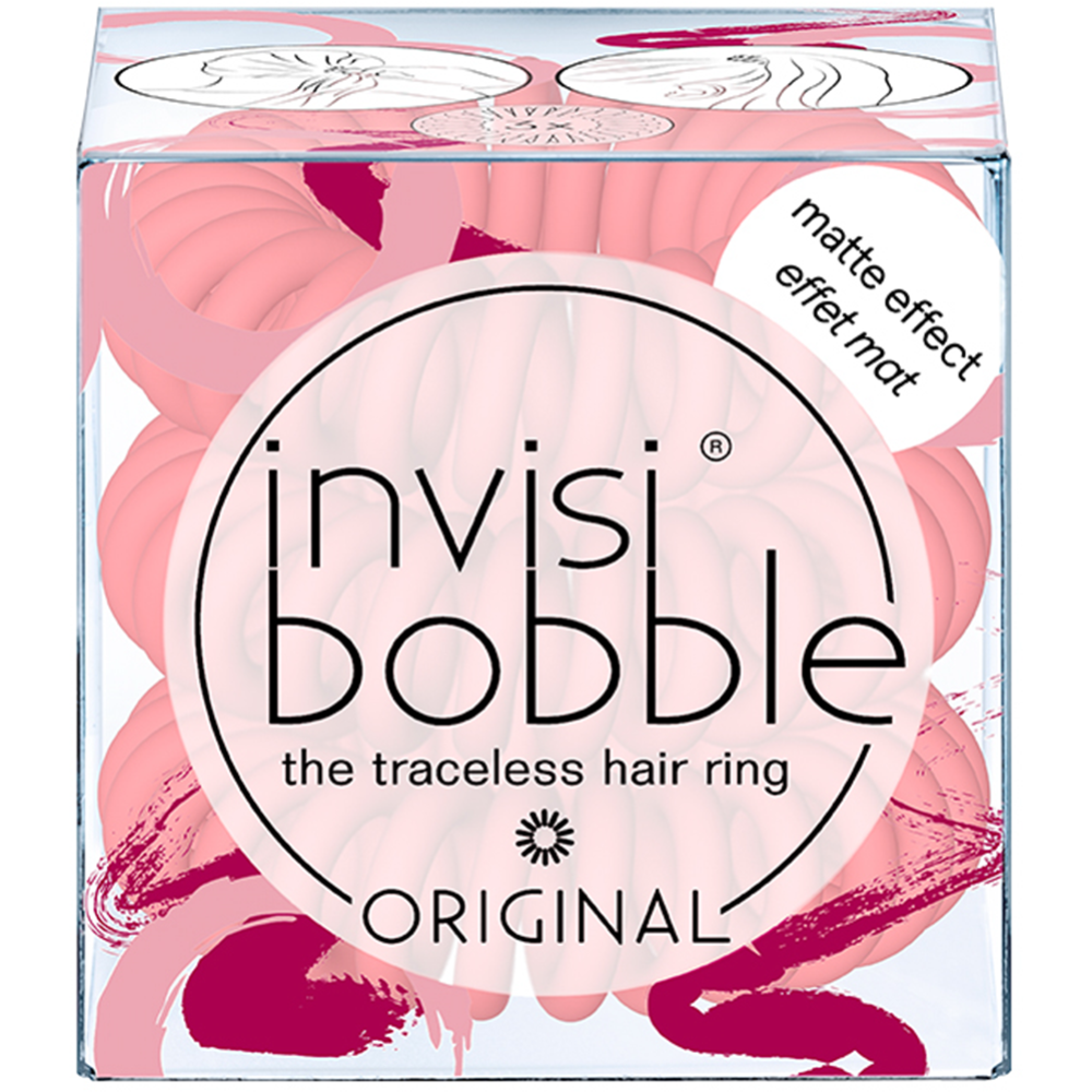 Картинка товара Резинка-браслет для волос «Invisibobble» Matte Me Myselfie and I, розовая, 3 шт