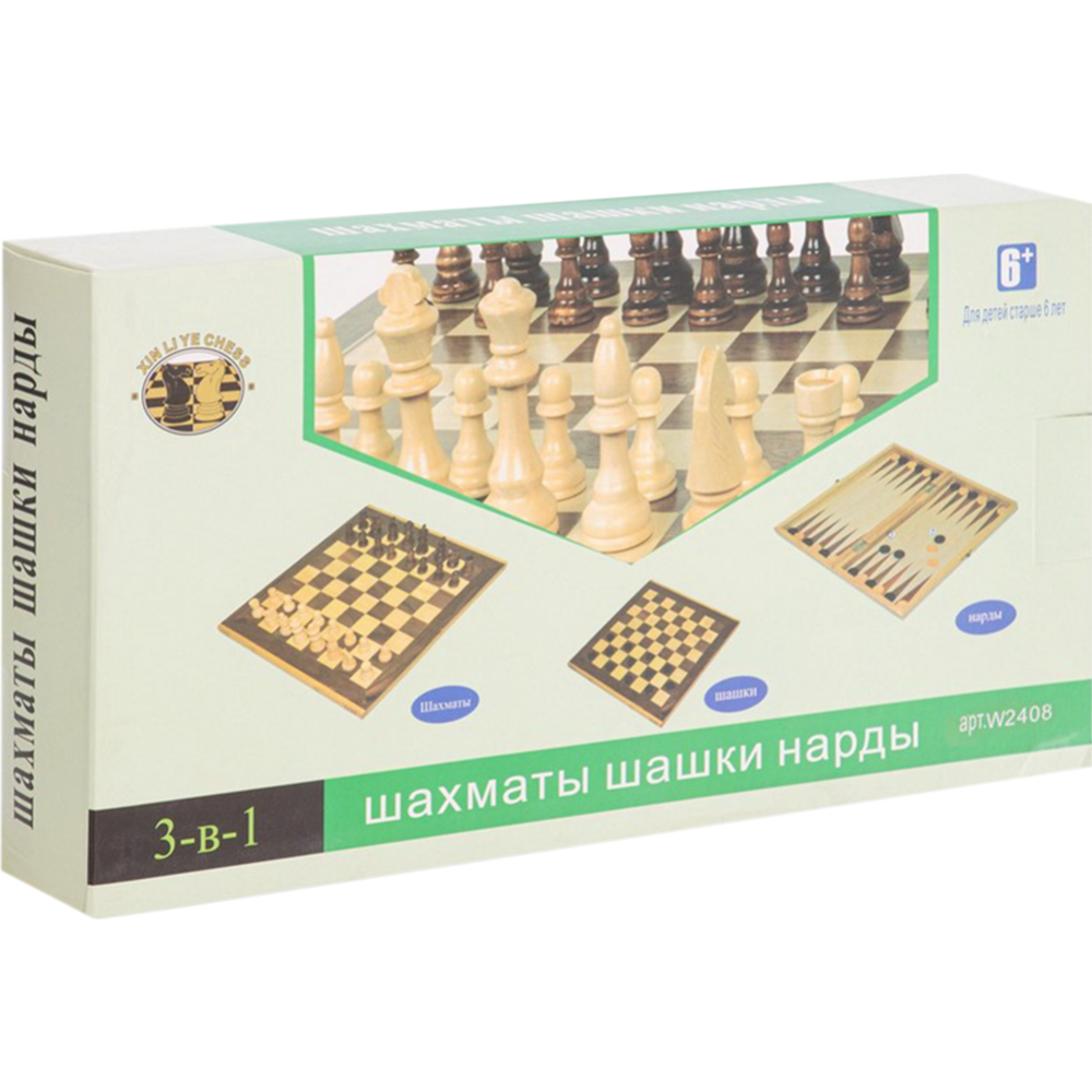 Картинка товара Набор настольных игр «Xinliye» Шахматы, шашки, нарды, W2408