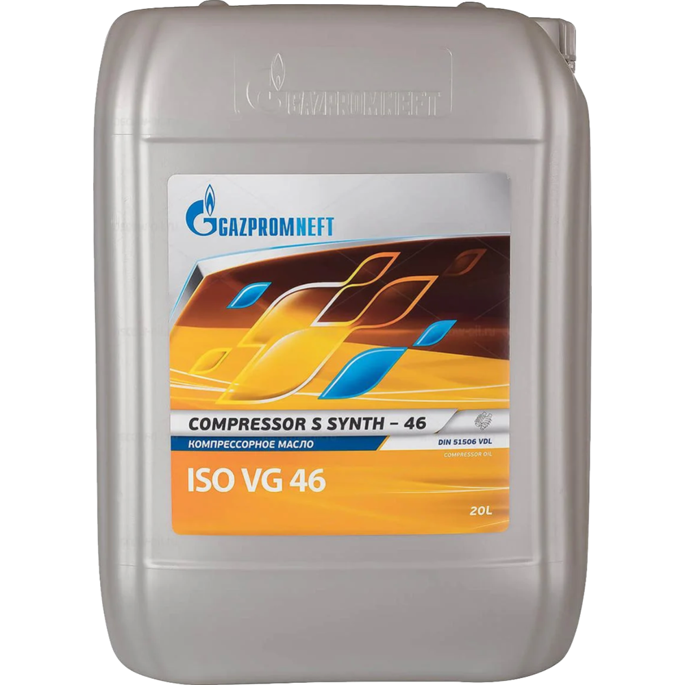 Масло компрессорное «Gazpromneft» Compressor S Synth-46, 253720017, 20 л