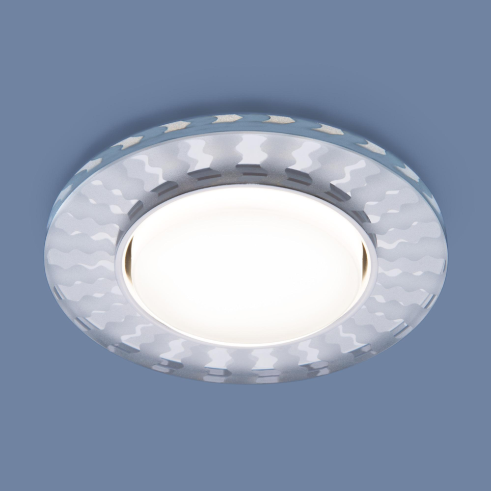 Точечный светильник «Elektrostandard» 3038 GX53 SL/WH, зекральный/белый, a047767