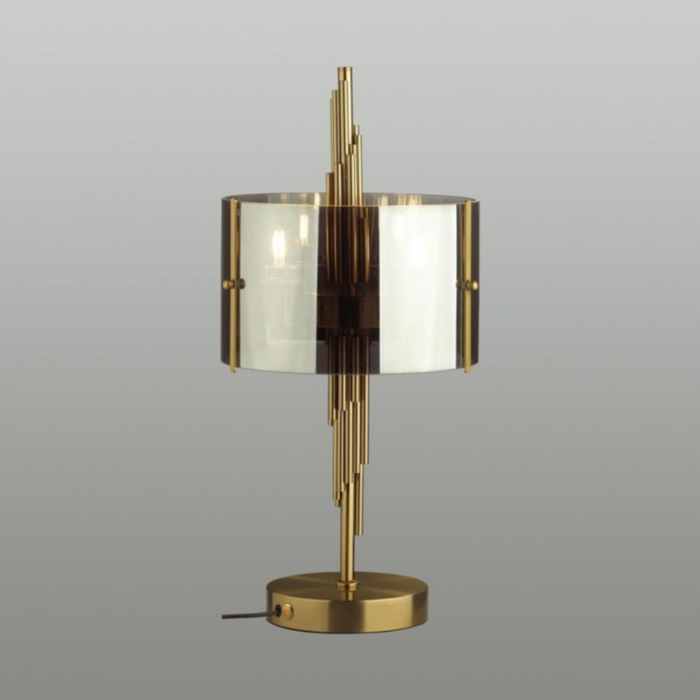 Настольная лампа «Odeon Light» Margaret, Modern ODL_EX23 37, 4895/2T, античная бронза/дымчатый