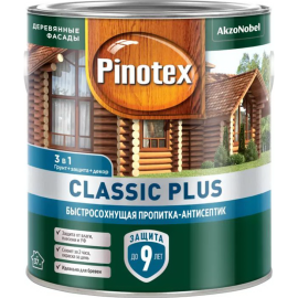 Пропитка для дерева «Pinotex» Classic Plus, CLR, база, 5479045, 2.5 л