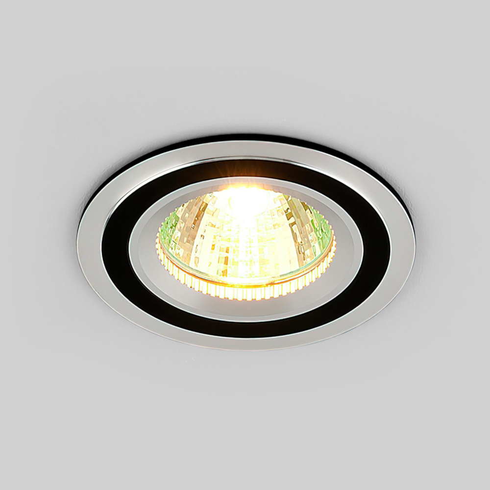 Точечный светильник «Elektrostandard» 5305 MR16 CH/BK, хром/черный, a030361
