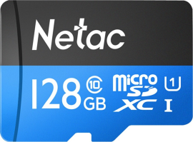 Карты памяти Netac P500 Standard 128GB NT02P500STN-128G-R + адаптер