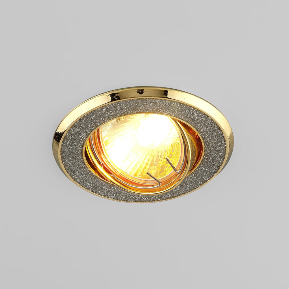 Точечный светильник «Elektrostandard» 611 MR16 SL/GD, серебряный блеск/золото, a032238