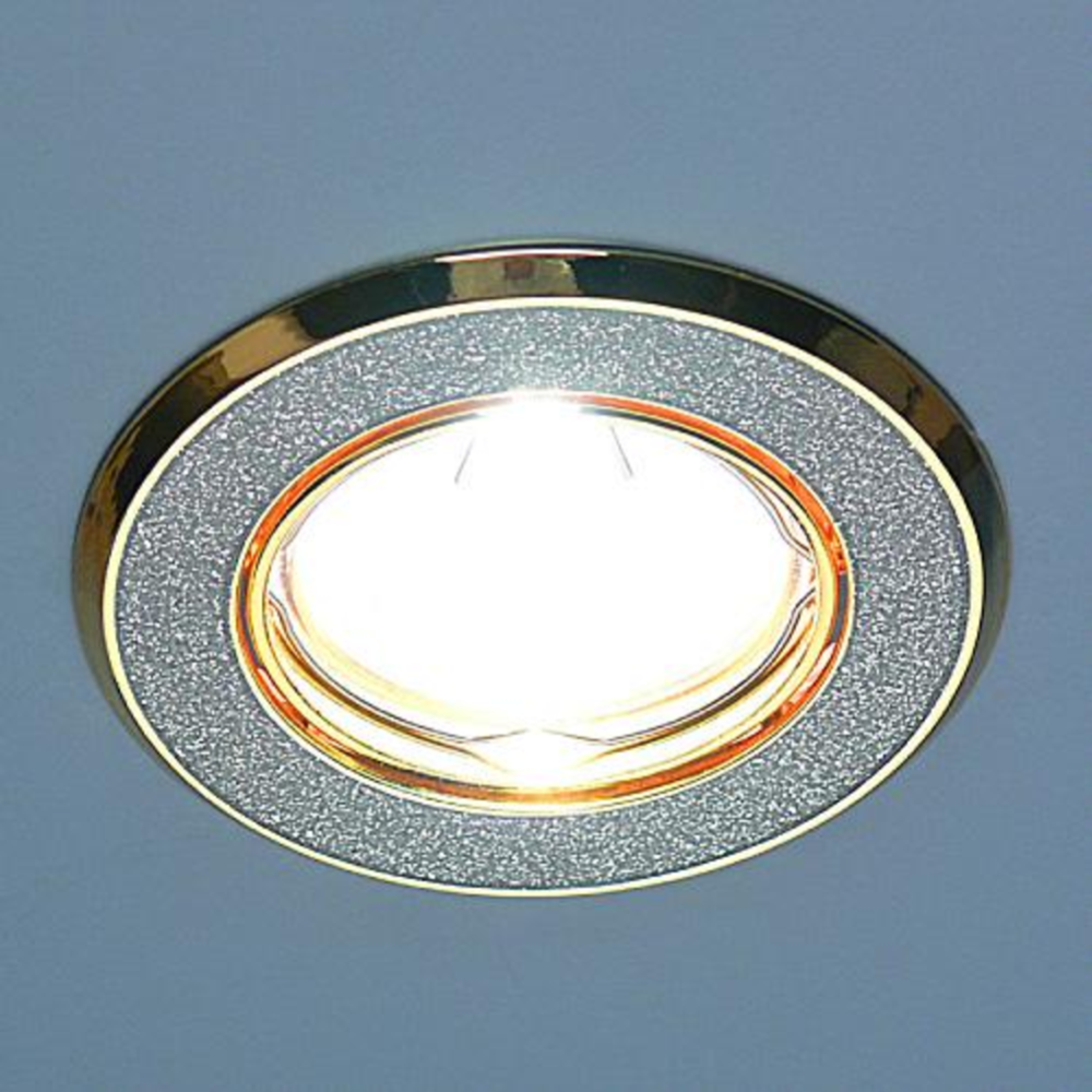 Точечный светильник «Elektrostandard» 611 MR16 SL/GD, серебряный блеск/золото, a032238