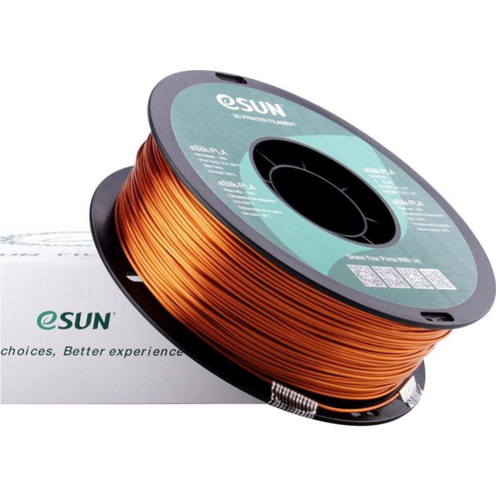Пластик для 3D печати «eSUN» eSilk-PLA, copper, 1.75 мм, 1 кг