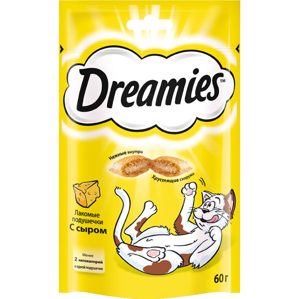 Лакомство «Dreamies» для взрослых кошек с сыром, 60 г #0