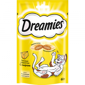 Ла­ком­ство «Dreamies» для взрос­лых кошек с сыром, 60 г