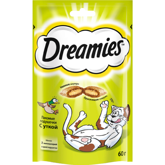 Лакомство для кошек «Dreamies» с уткой, 60 г