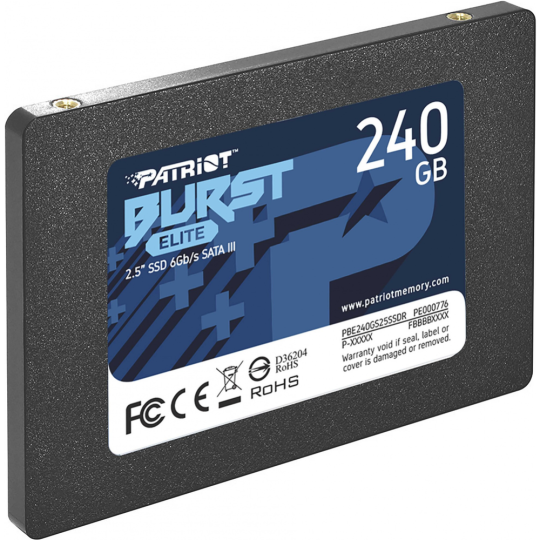 SSD диск «Patriot» 240GB Burst Elite, PBE240GS25SSDR