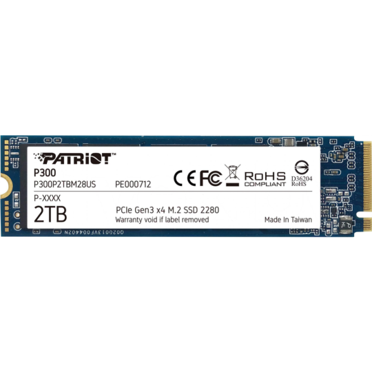 SSD диск «Patriot» P300 2TB M2 2280 PCIe, P300P2TBM28