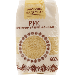 Рис шли­фо­ван­ный «Вяс­ко­вы па­дво­ра­к» про­па­рен­ный, 900 г