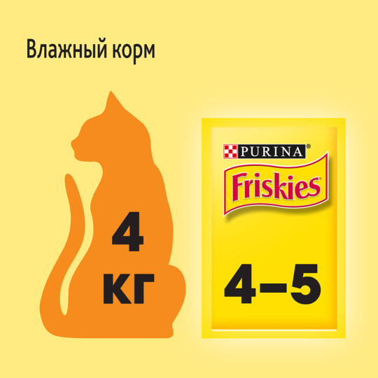 Корм для кошек «Friskies» с говядиной в подливе, 85 г