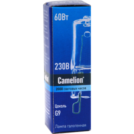 Лампа галогенная "Camelion" прозрачная  G9, 220V, 60W