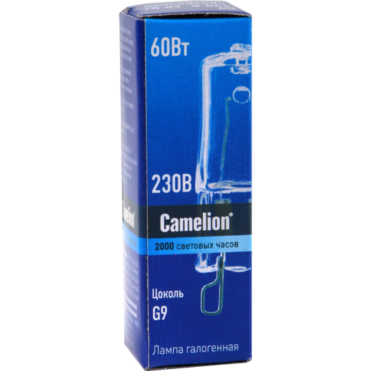 Лампа галогенная "Camelion" прозрачная  G9, 220V, 60W