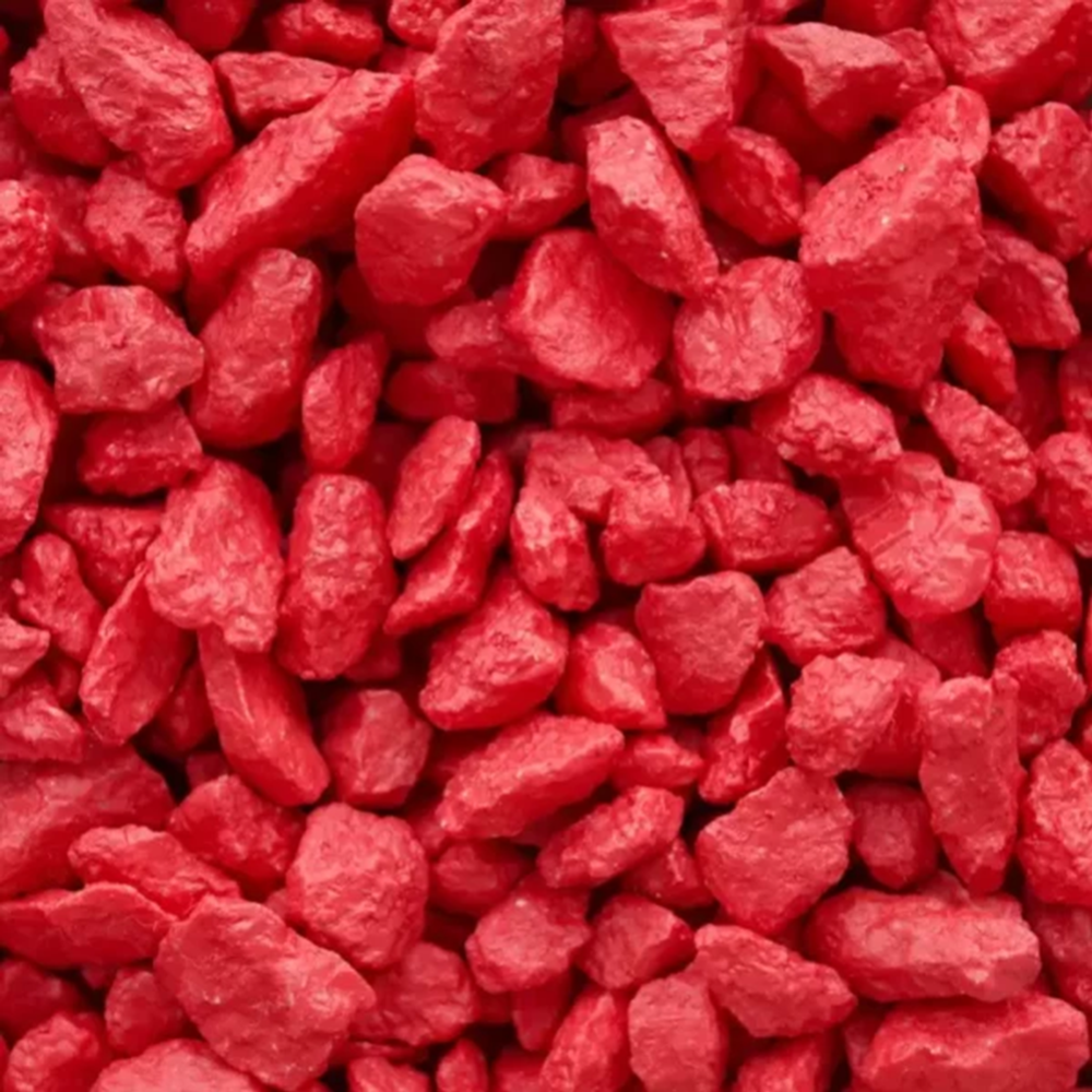 Щебень декоративный «РуБелЭко» мраморный, ярко-красный, 20 кг
