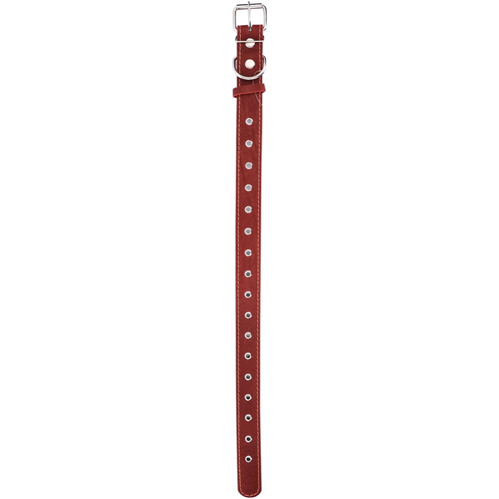 Ошейник «Хампо» кожаный, 3.5х65 см, красно-коричневый
